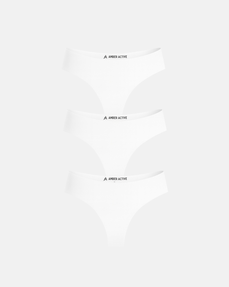 3er-Pack nahtlose Strings – Weiß