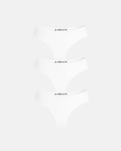 3er-Pack nahtlose Strings – Weiß
